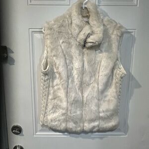 Cavalini Women's Plush Faux Fur Vest - Cream